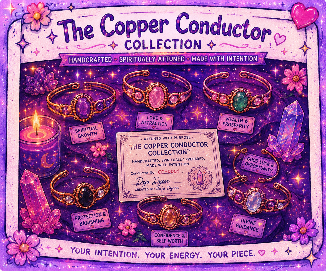 The Copper Conductor Spelled Jewelry Collection
