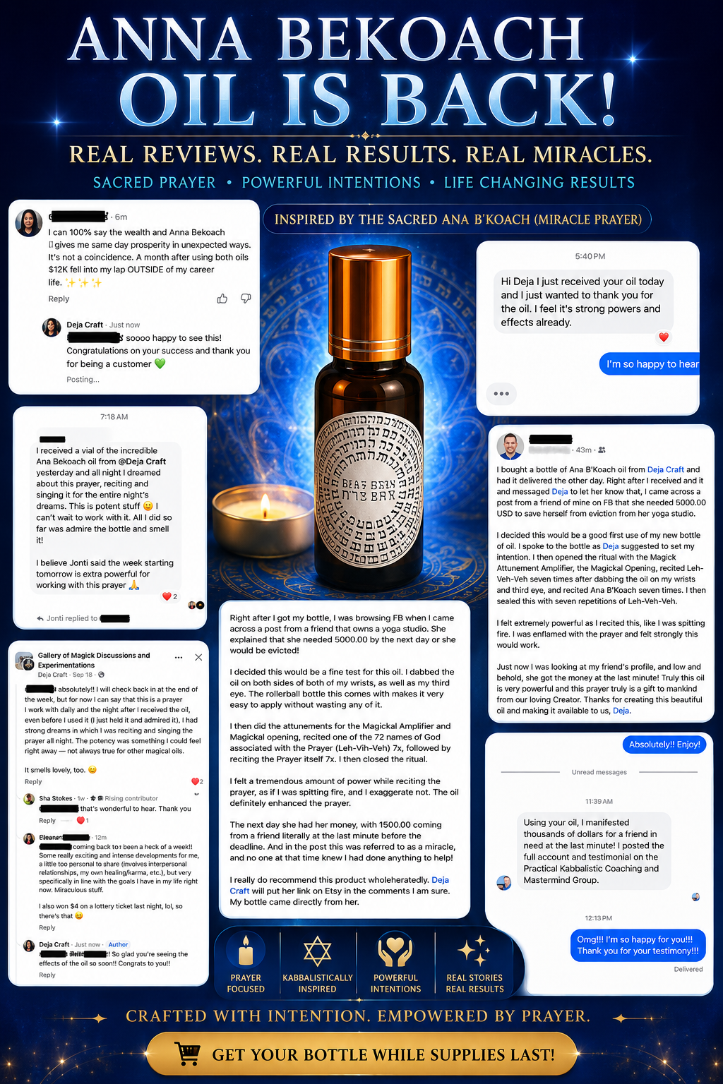 Anna Bekoach Oil – Sacred Prayer Oil