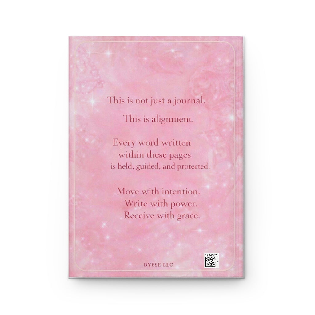 Hardcover Journal — Poised, Prayerful, Protected Pink Affirmation Notebook