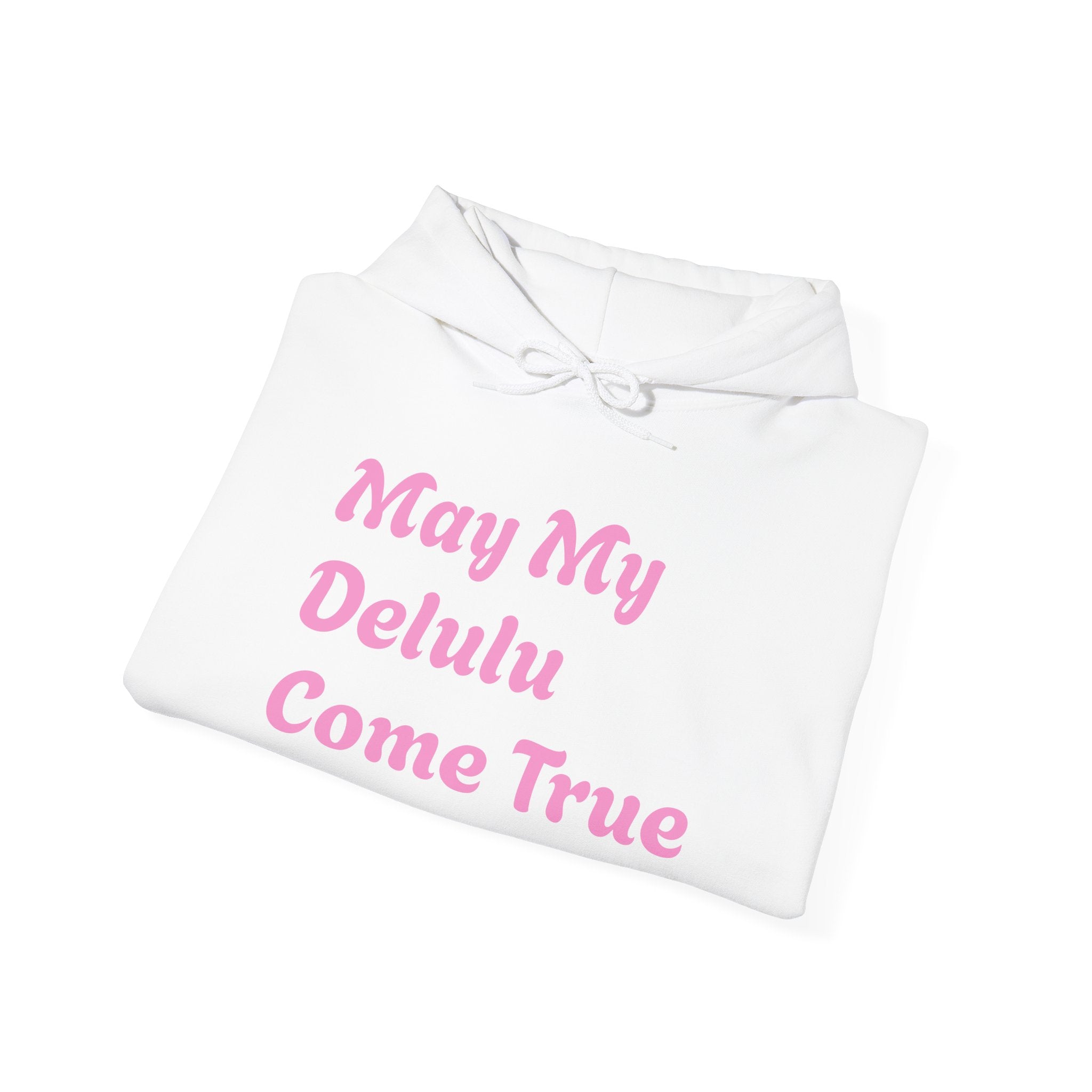 Delulu Club Cute Graphic Hoodie — "May My Delulu Come True" Pullover
