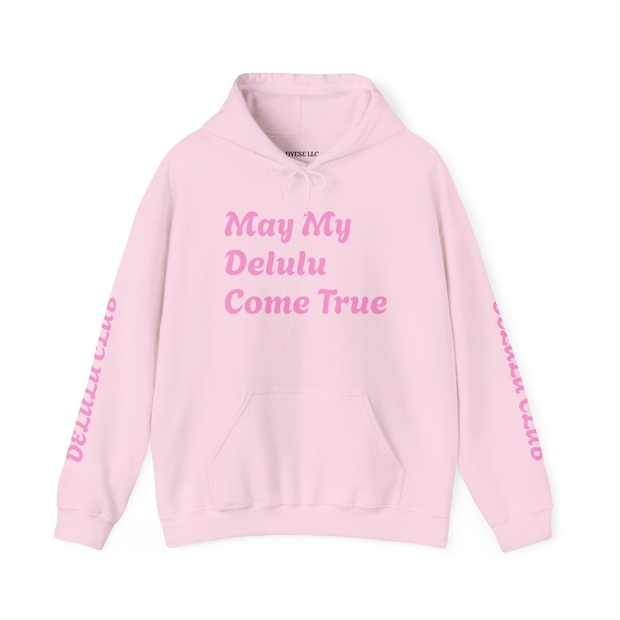 Delulu Club Cute Graphic Hoodie — "May My Delulu Come True" Pullover