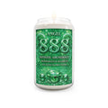 Abundance 888 Soy Candle — Angel Wealth & Prosperity Affirmation, 13.75 oz