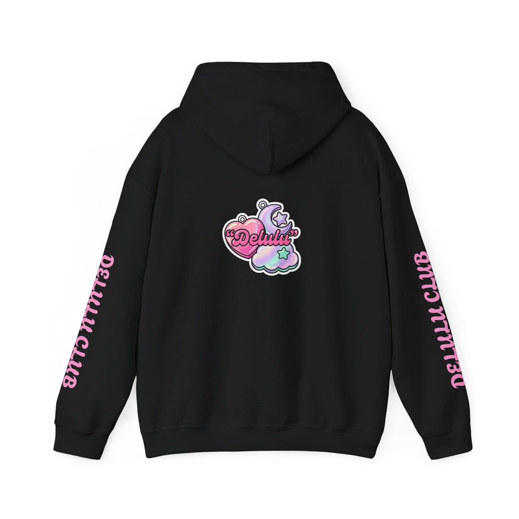 Delulu Club Cute Graphic Hoodie — "May My Delulu Come True" Pullover