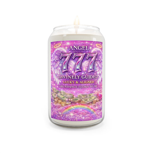 Angel Number 777 Candle – Divinely Guided, Lucky & Aligned | Abundance Manifestation Candle