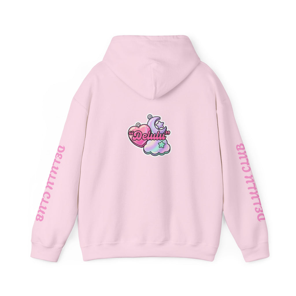 Delulu Club Cute Graphic Hoodie — "May My Delulu Come True" Pullover