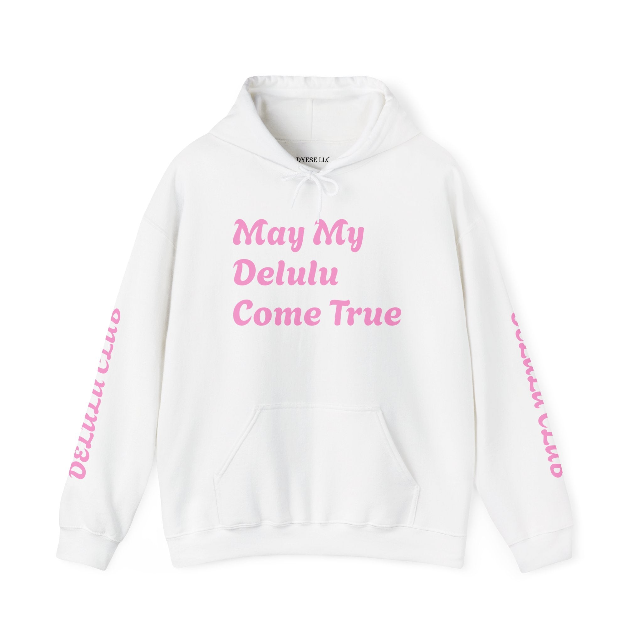 Delulu Club Cute Graphic Hoodie — "May My Delulu Come True" Pullover