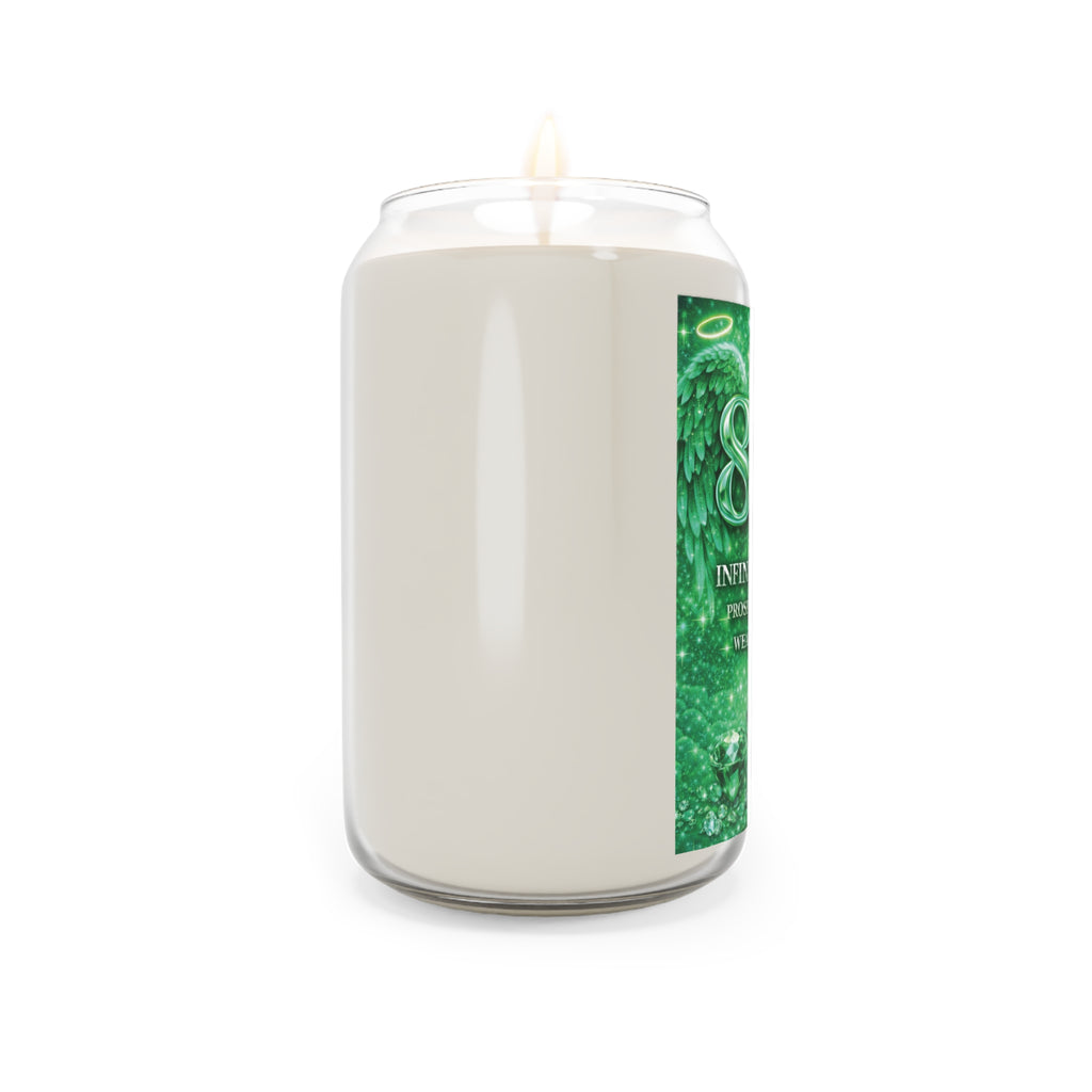 Abundance 888 Soy Candle — Angel Wealth & Prosperity Affirmation, 13.75 oz