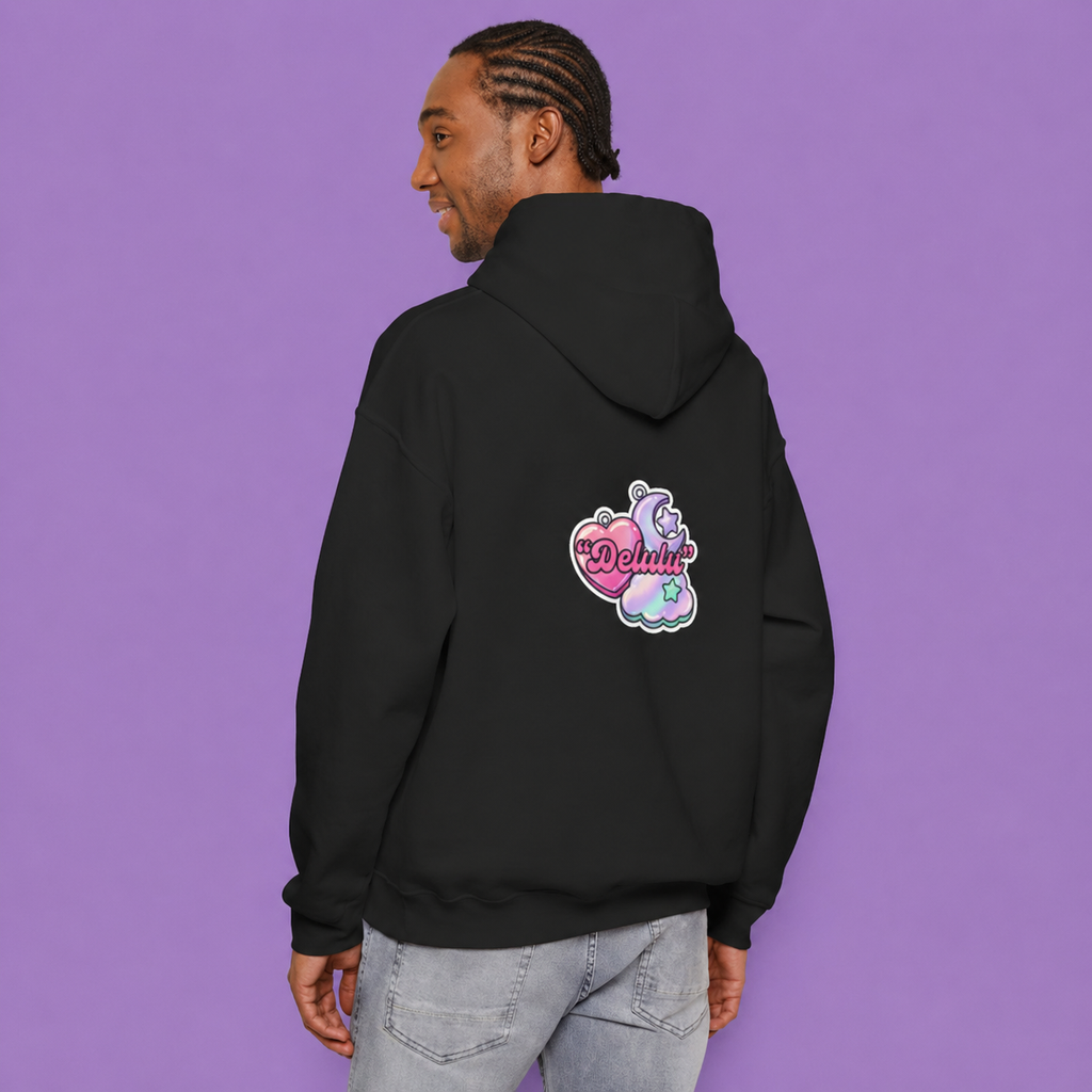 Delulu Club Cute Graphic Hoodie — "May My Delulu Come True" Pullover