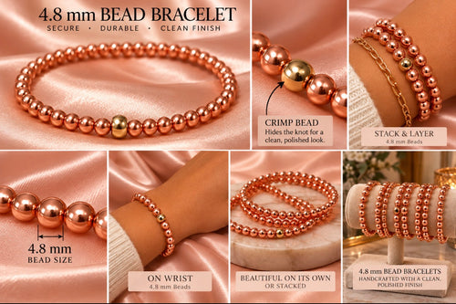 Copper Current Empowered Energy Bracelet | Genuine Copper Bead Bracelet | Intention Jewelry | Spiritual Copper Bracelet | Stackable