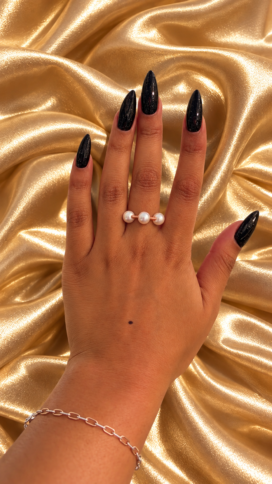 Three Wishes™ Empowered Copper Ring | 3 Pearl Intention Ring | Consecrated Spiritual Jewelry | Manifestation Ring | Handmade Copper