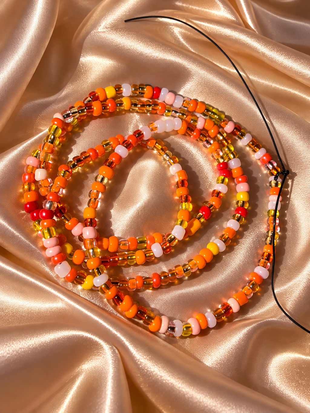 Spiritual Waist Beads | Blessed Intention Waist Beads | 3mm Glass Seed Beads | Protection Love Money Manifestation Body Talisman