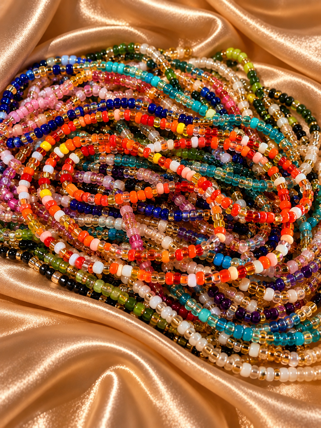 Spiritual Waist Beads | Blessed Intention Waist Beads | 3mm Glass Seed Beads | Protection Love Money Manifestation Body Talisman