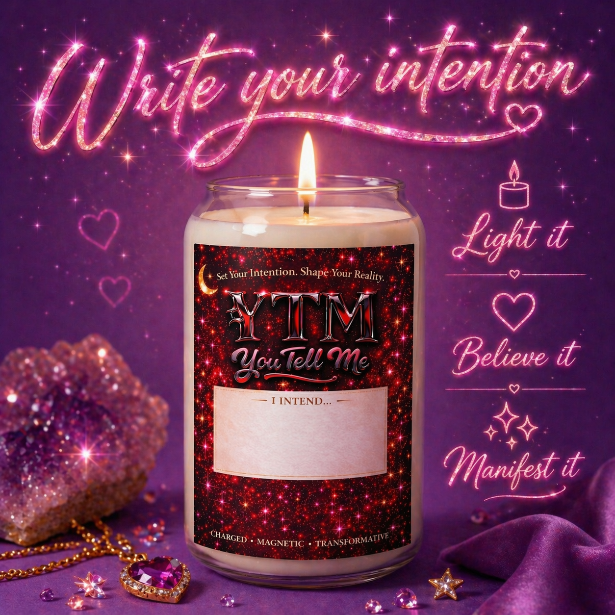 YTM - You Tell Me- Intention-Shifting Spiritual Candle