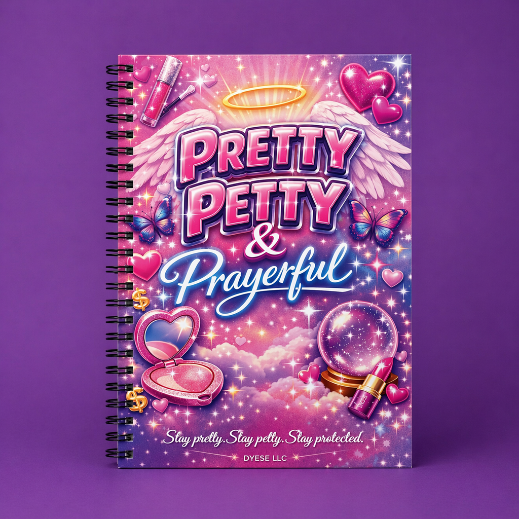 Pretty Petty & Prayerful Spiral Notebook — Cute Pink Inspirational Journal