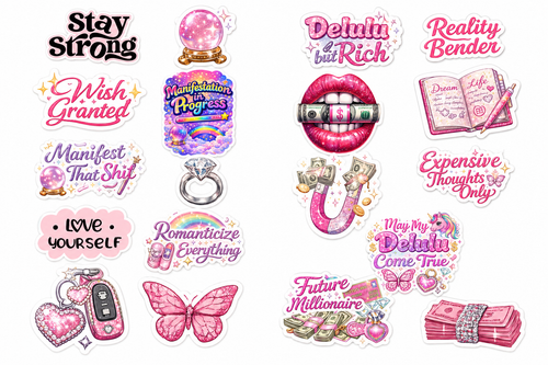Delulu Manifestation Sticker Pack