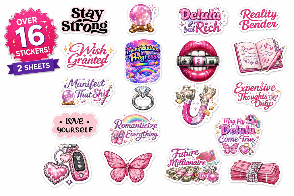 Delulu Manifestation Sticker Pack