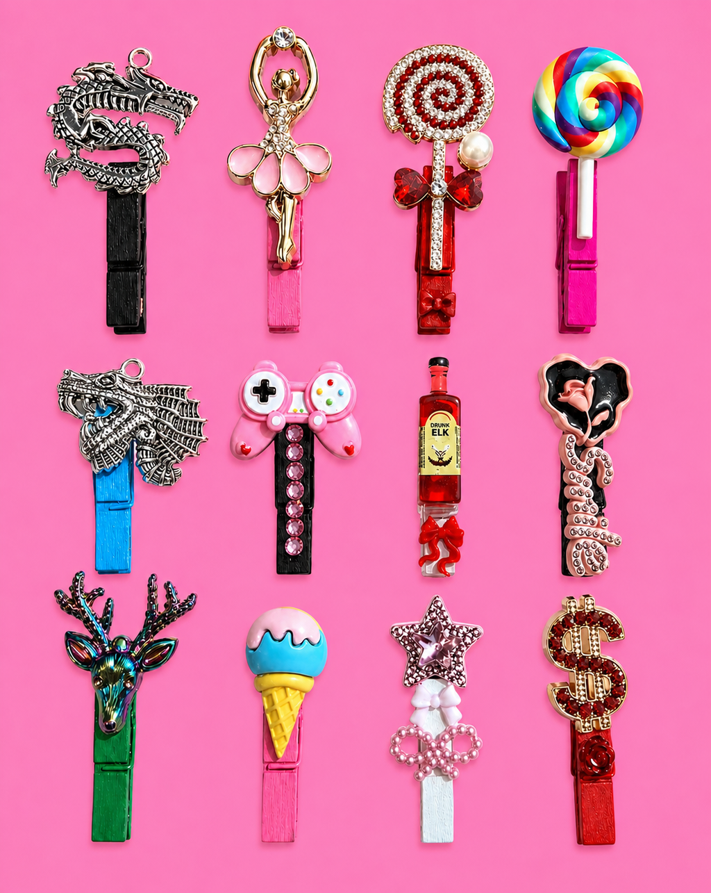 Junk Bookmark Clips — Soft Life Series - Reading Charm Clips - Choose Your Fave or 3 for 25!