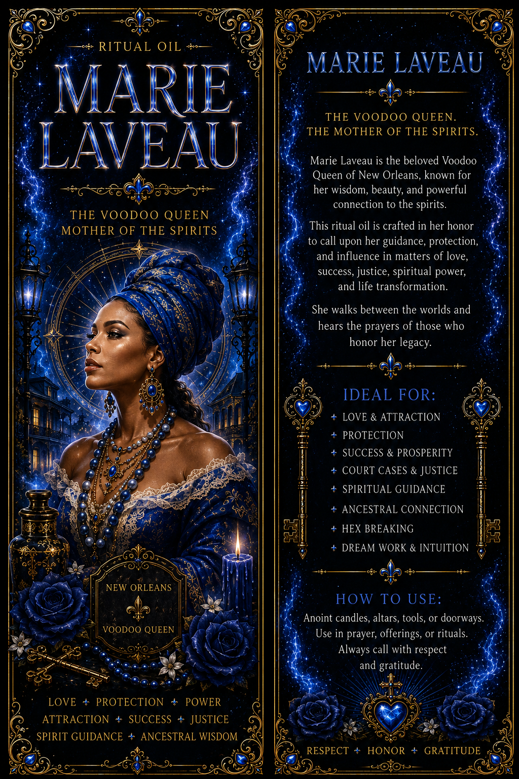 Marie Laveau Ritual Oil

The Voodoo Queen • Mother of the Spirits