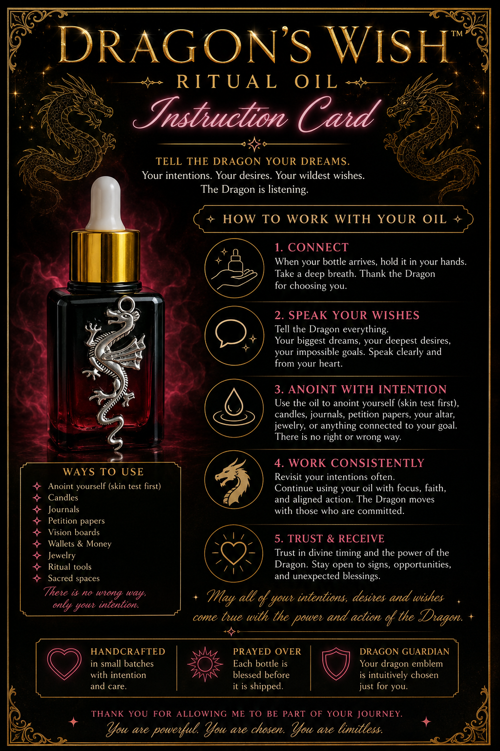 Dragon’s Wish™ Ritual Oil

Limited Edition • Handcrafted • Intuitively Chosen
