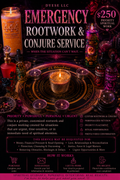 EMERGENCY ROOTWORK & CONJURE SERVICE

Priority Spiritual Work • When the situation cannot wait.