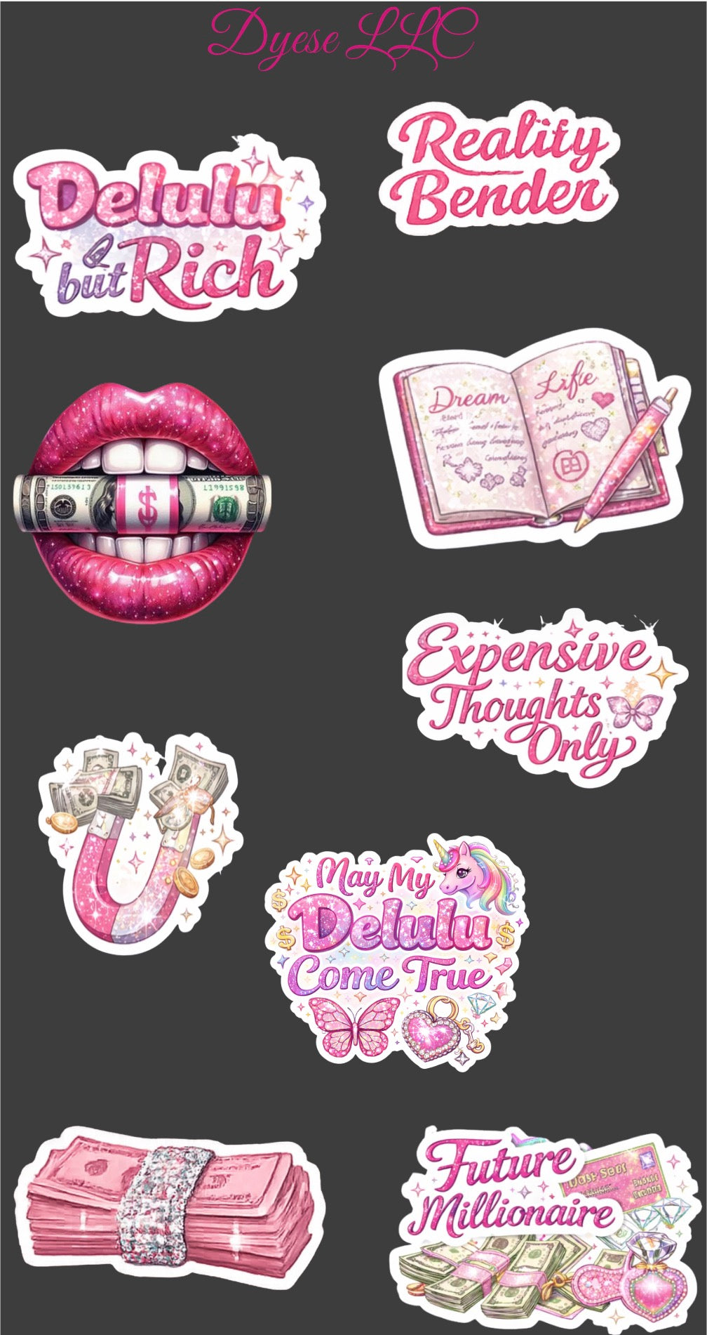 Delulu Manifestation Sticker Pack