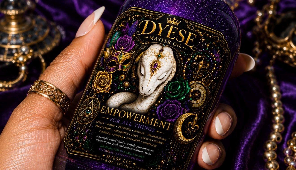Limited Edition DYESE Master Oil – Empowerment for All Things | 6oz Professional Strength Conjure Oil | Ritual Amplifier & Intention Oil