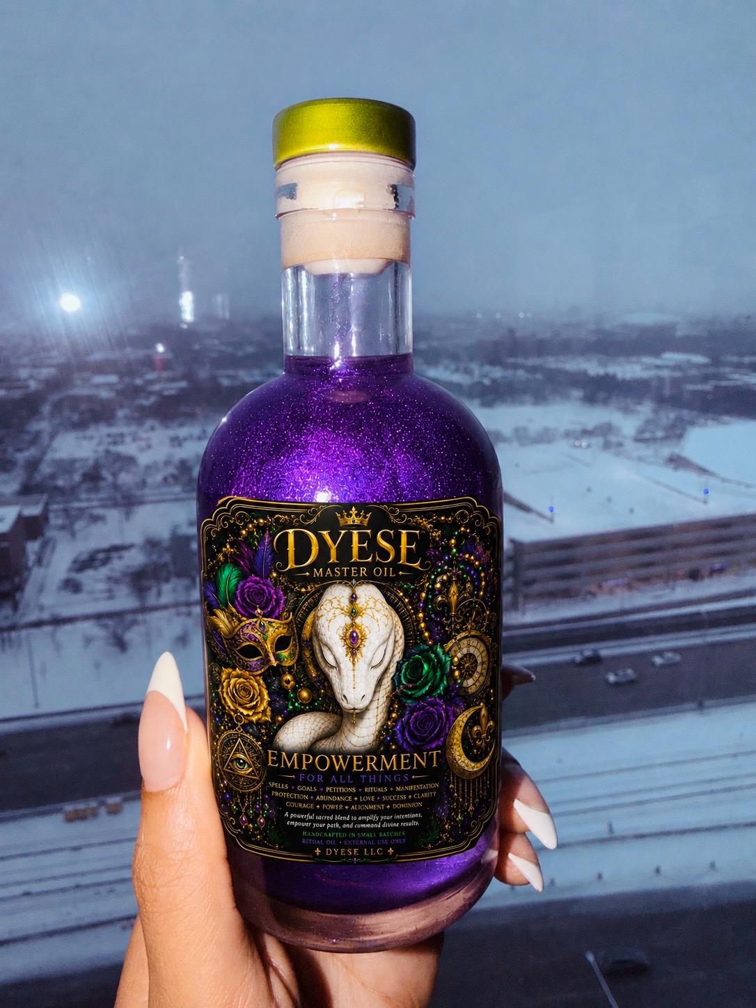 Limited Edition DYESE Master Oil – Empowerment for All Things | 6oz Professional Strength Conjure Oil | Ritual Amplifier & Intention Oil