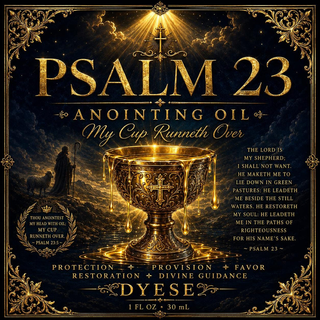 Psalm 23 Anointing Oil | My Cup Runneth Over Prayer Oil | Protection, Provision, Favor & Divine Guidance | 1 oz