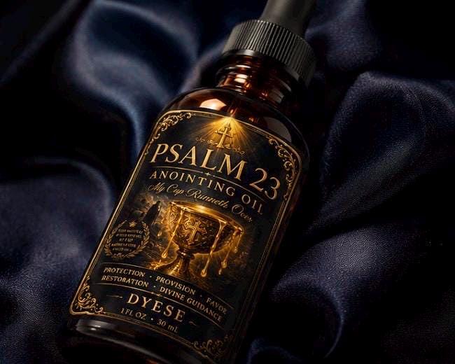 Psalm 23 Anointing Oil | My Cup Runneth Over Prayer Oil | Protection, Provision, Favor & Divine Guidance | 1 oz