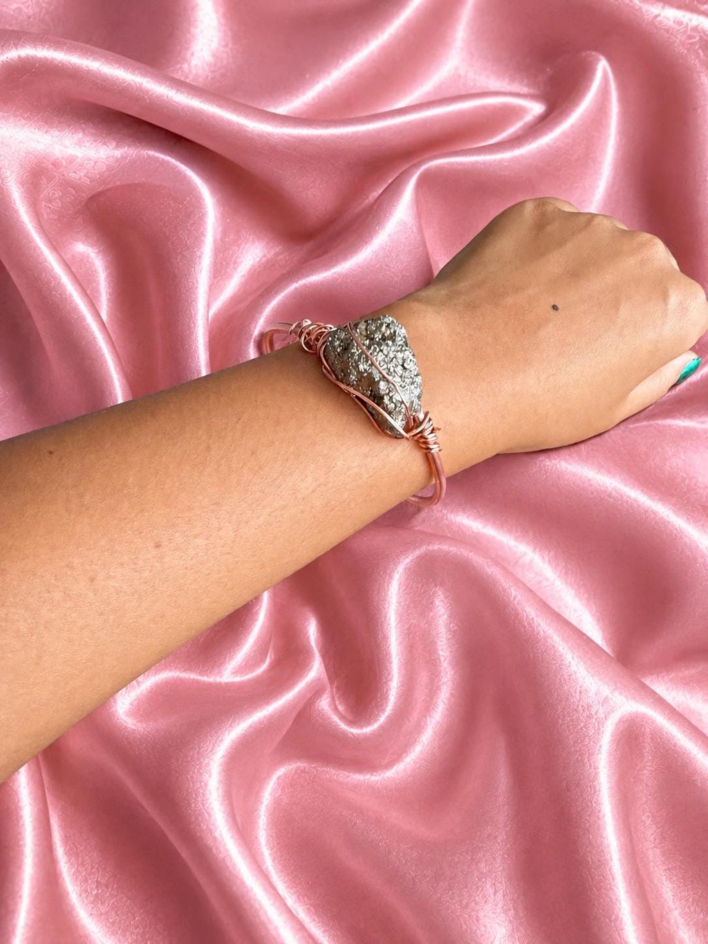 The Gilded Vault | Pyrite and Copper Wealth Bracelet | Prosperity & Money Talisman