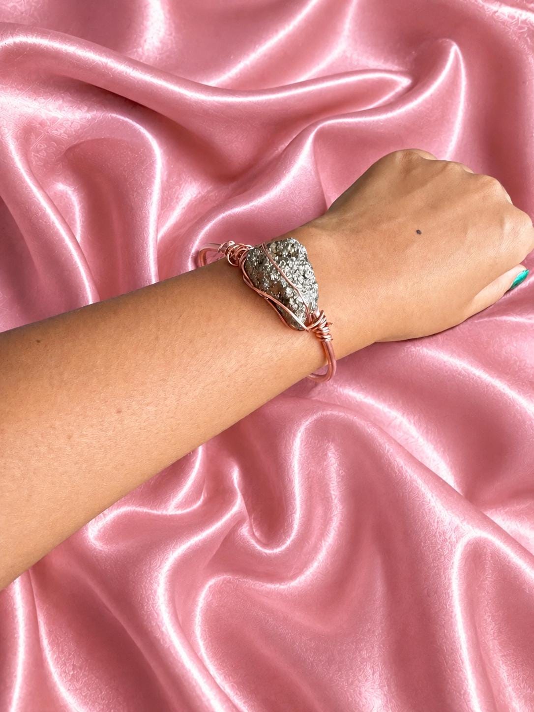 The Gilded Vault | Pyrite and Copper Wealth Bracelet | Prosperity & Money Talisman