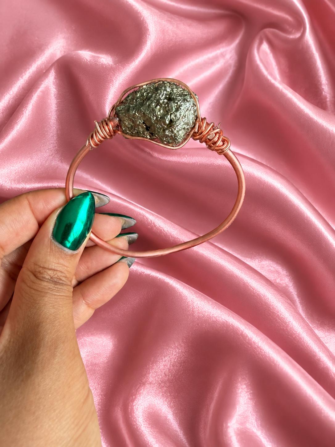 The Gilded Vault | Pyrite and Copper Wealth Bracelet | Prosperity & Money Talisman
