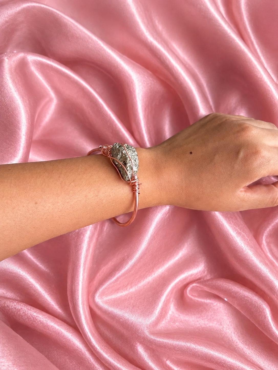 The Gilded Vault | Pyrite and Copper Wealth Bracelet | Prosperity & Money Talisman