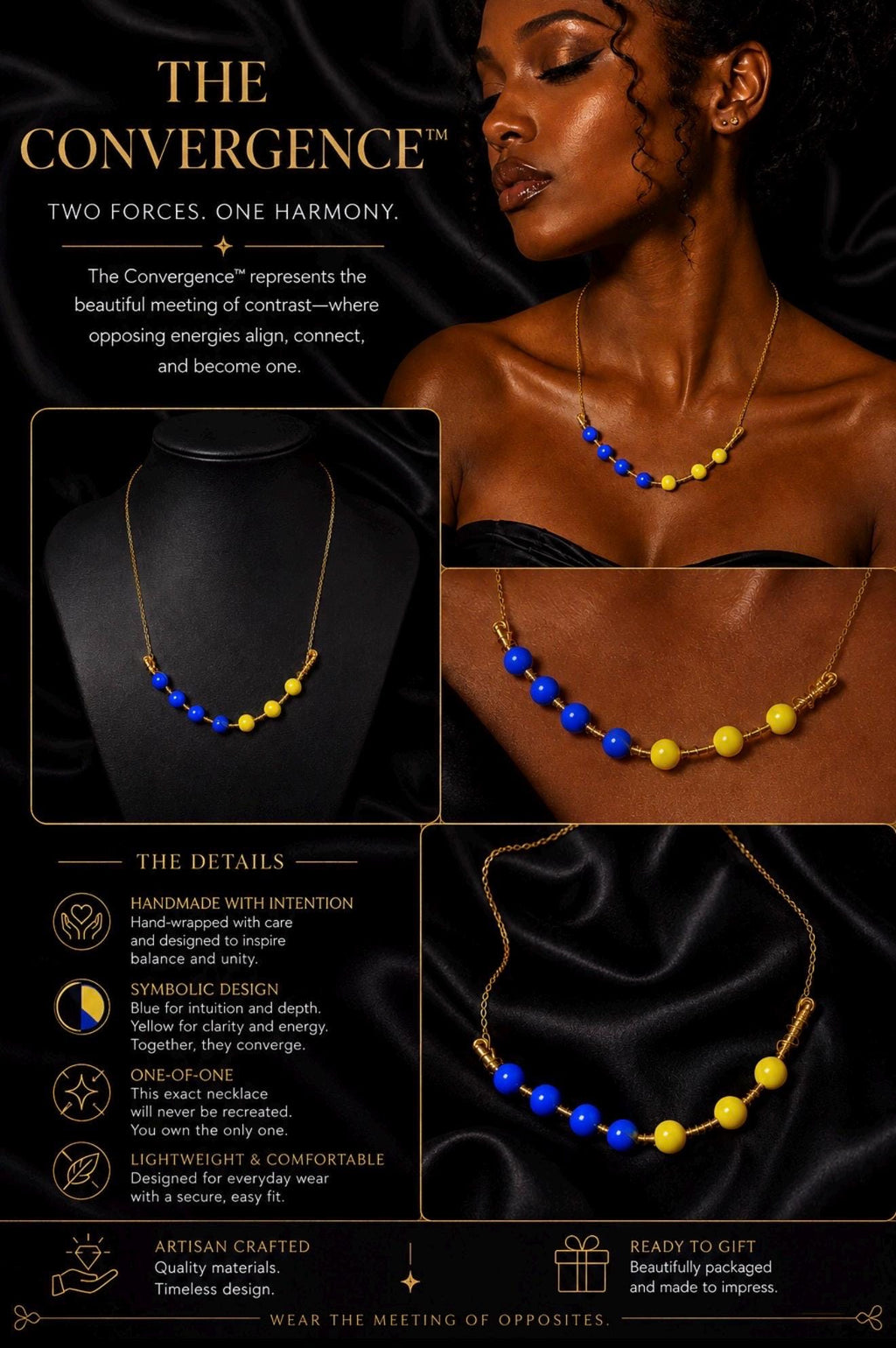 The Convergence | One of One Artisan Necklace | Power • Balance •  Confidence • Intuition | Talisman Necklace |