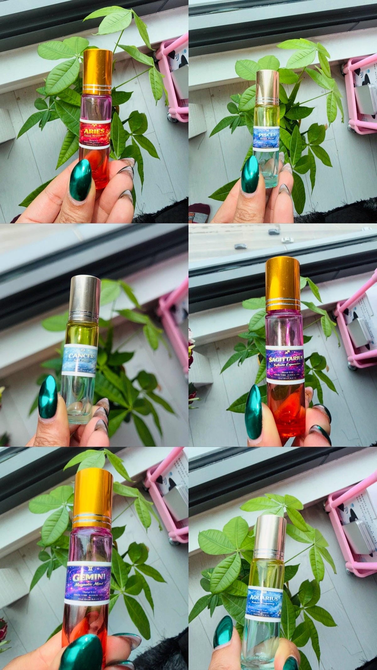 High-Vibe Zodiac Oil Roll-On | Choose Your Energy | 12 Zodiac Intention Oils | Astrology Ritual Oil | 10ml Spiritual Body Oil