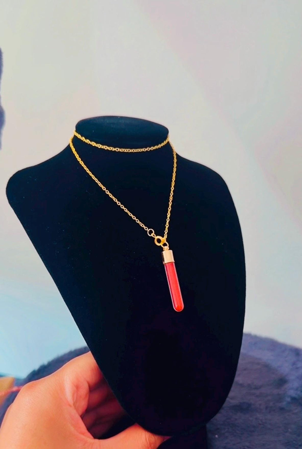 The Red Spell Extreme Attraction and Manifestation Oil Necklace | Wearable Ritual Oil | Pheromone Oil |