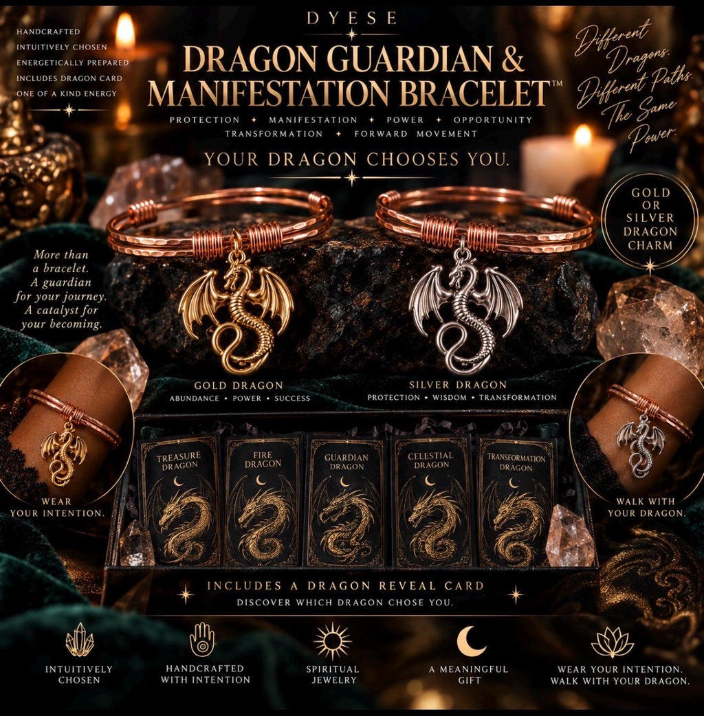 Dragon Guardian & Manifestation Bracelet | Intuitively Chosen Dragon Charm | Copper Intention Jewelry | Protection Prosperity