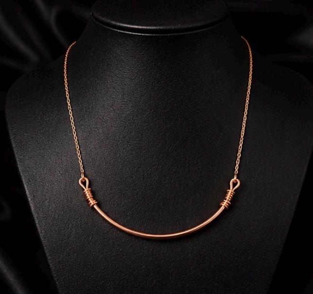 The Meridian Necklace | Handmade Copper Conductor Necklace | Minimalist Copper Jewelry | Intention  and Manifestation Jewelry | Unisex