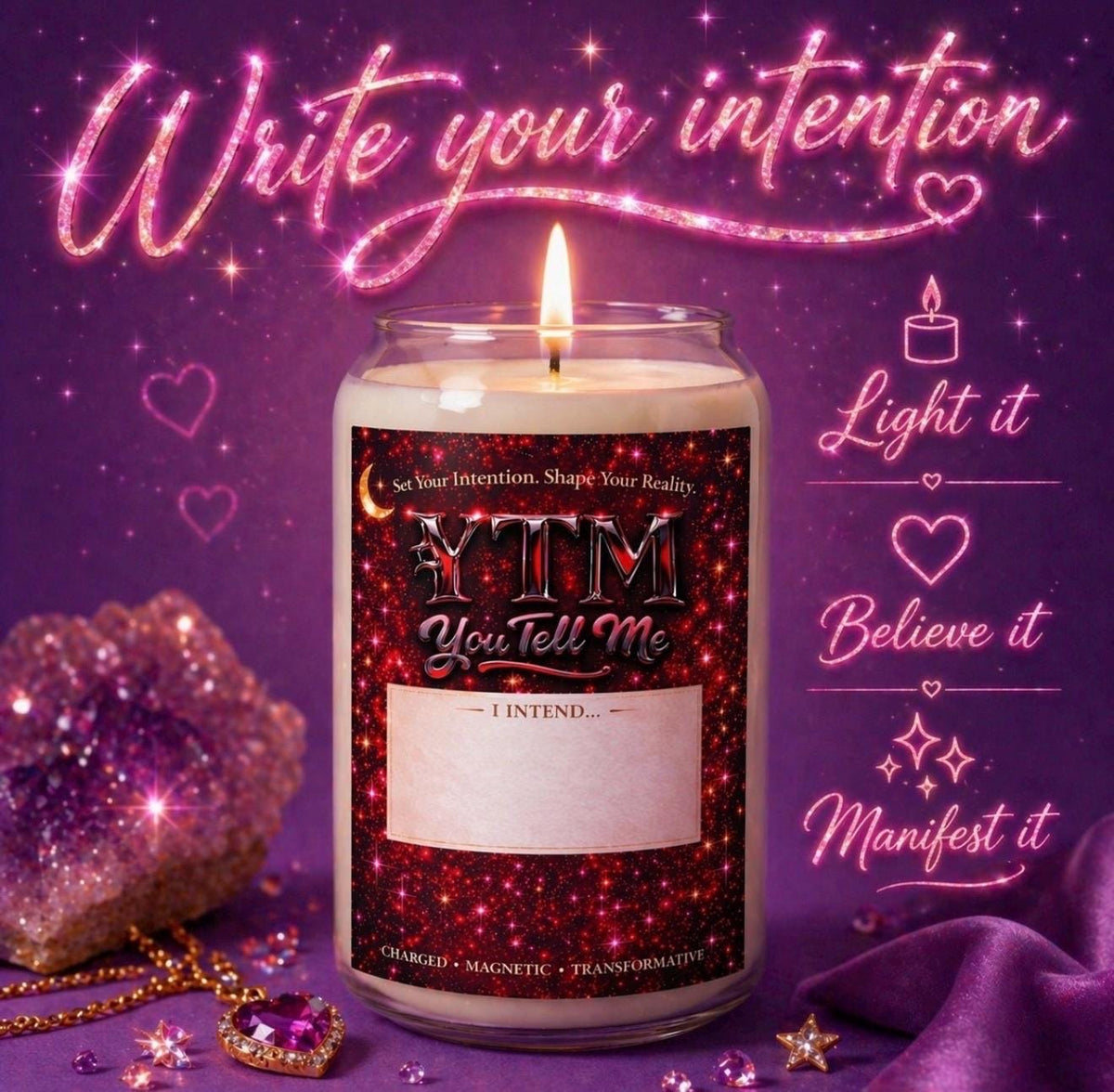 You Tell Me  —EXTREME Power Custom Intention-Shifting Candle • Love • Money •Protection • All Desires