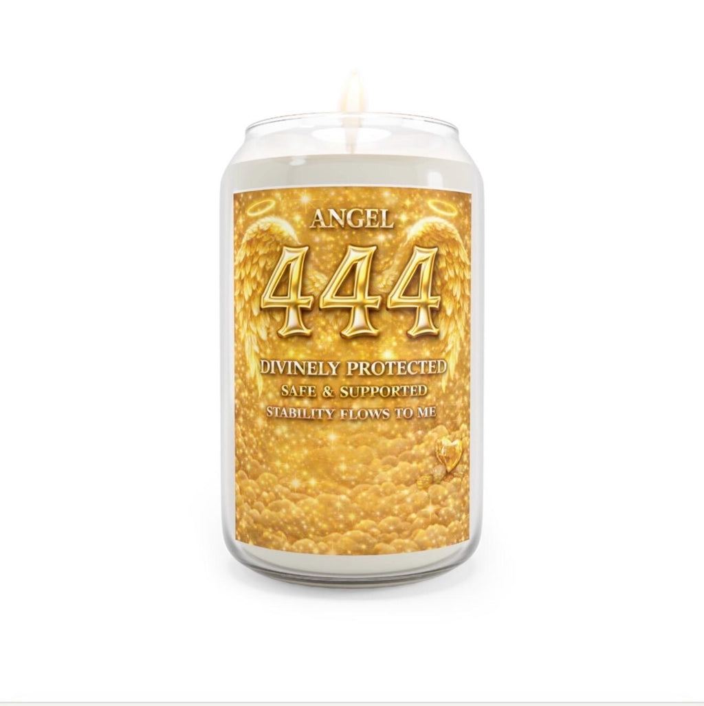 Angel 444 Spiritual Candle | Angel Number Candle | Protection, Stability & Divine Support | Manifestation Intention Candle