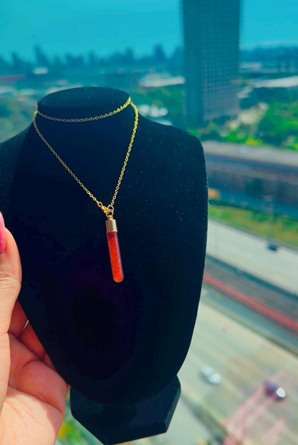 The Red Spell Extreme Attraction and Manifestation Oil Necklace | Wearable Ritual Oil | Pheromone Oil |