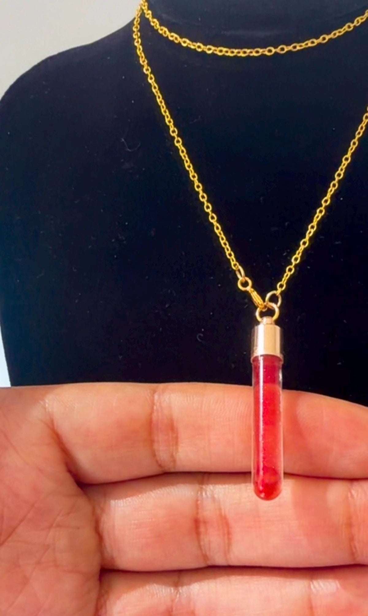 The Red Spell Extreme Attraction and Manifestation Oil Necklace | Wearable Ritual Oil | Pheromone Oil |