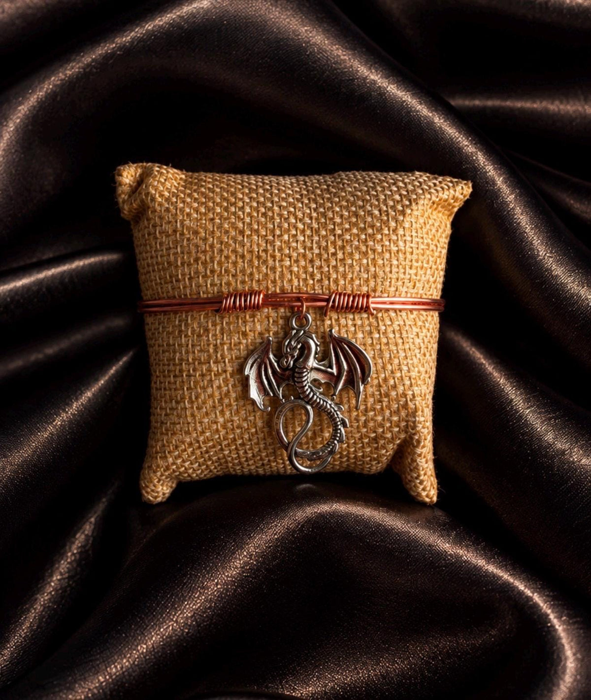 Dragon Guardian & Manifestation Bracelet | Intuitively Chosen Dragon Charm | Copper Intention Jewelry | Protection Prosperity