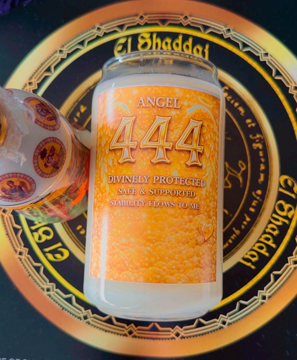 Angel 444 Spiritual Candle | Angel Number Candle | Protection, Stability & Divine Support | Manifestation Intention Candle