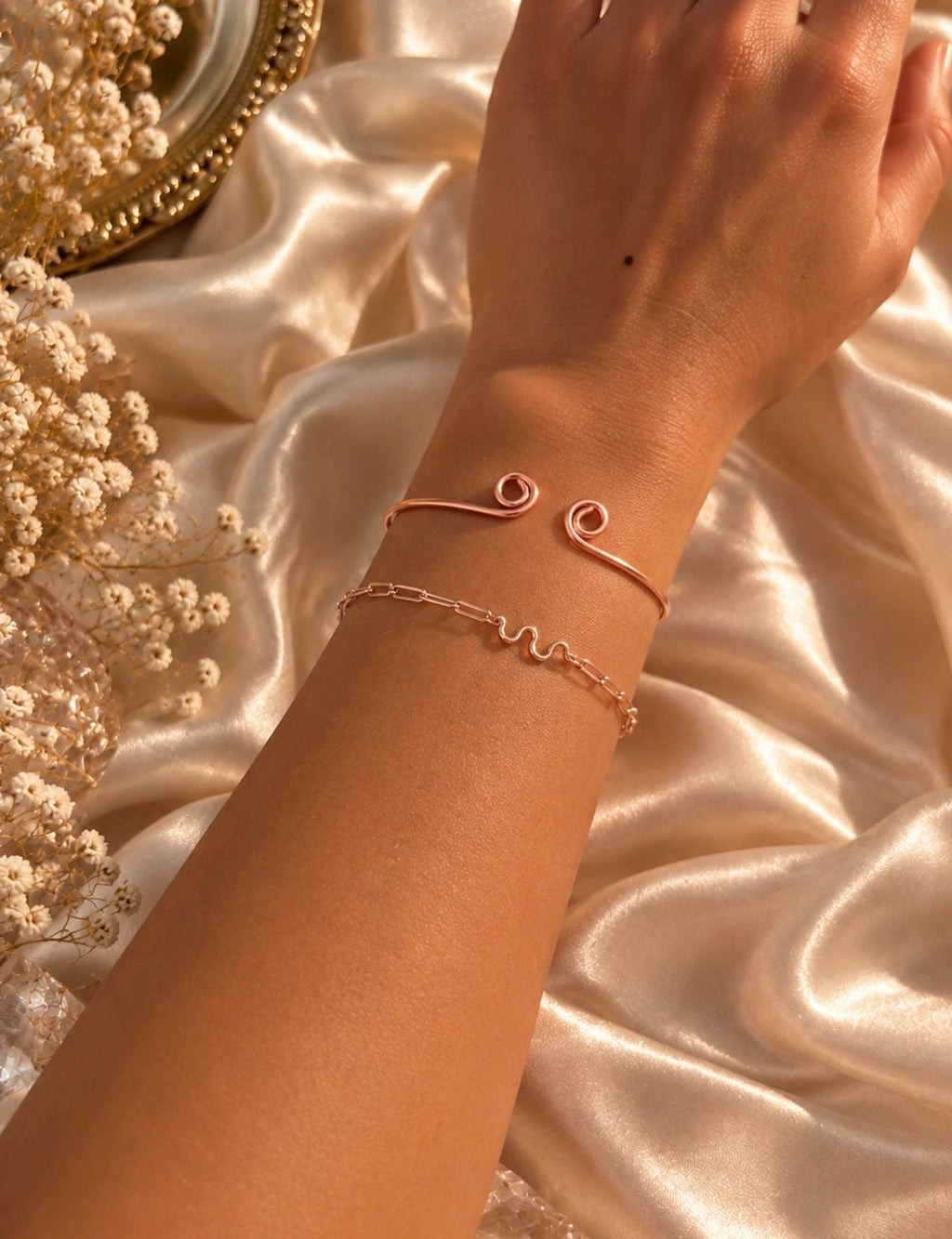 The Turning Point - Reversible Spelled Copper Bracelet - Draw In + Release | Adjustable Spiritual Talisman