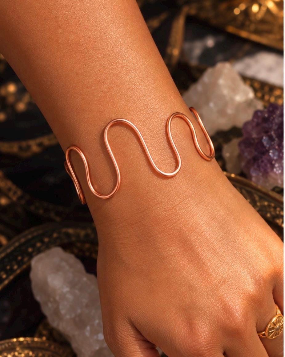 The Flow State™ Spelled Copper Bracelet | Open Roads, Energy Flow, Alignment, Opportunity & Forward Movement Jewelry
