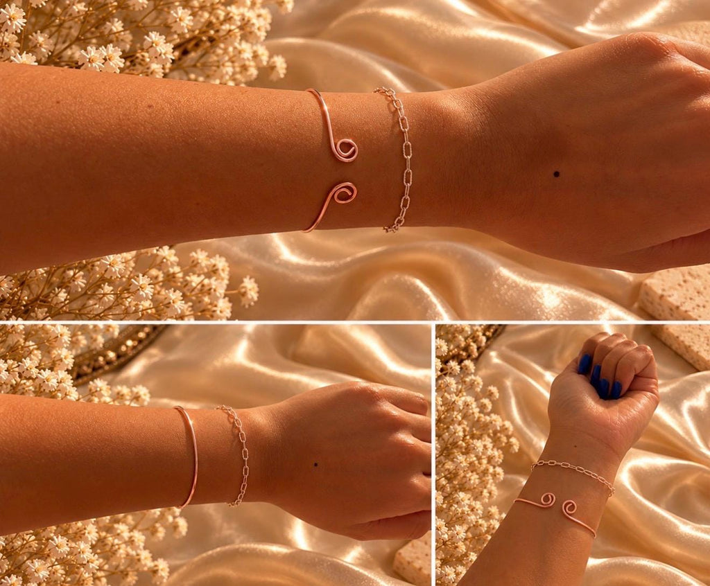 The Turning Point - Reversible Spelled Copper Bracelet - Draw In + Release | Adjustable Spiritual Talisman