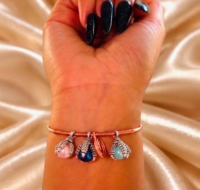 Dragon's Trinity™ Empowered Copper Bracelet | Dragon Claw Talisman | Protection, Power & Prosperity | Handmade Spiritual Jewelry