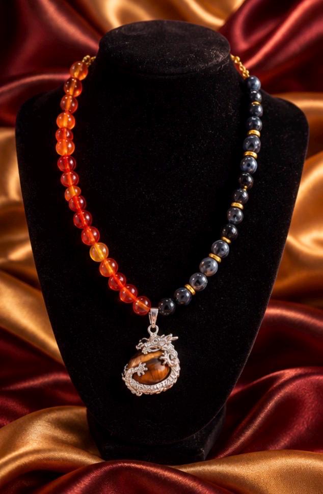 THE COMMANDER™ One of One Dragon Talisman Necklace, Genuine Copper Wire, Empowered Jewelry for Personal Power, Authority & Influence