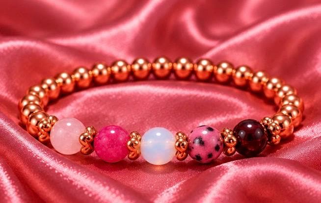 The Fivefold Spell Bracelet | 5 Spells in One Bracelet | Empowered Copper & Gemstone Talisman | Wealth, Love, Power, Manifestation, Peace